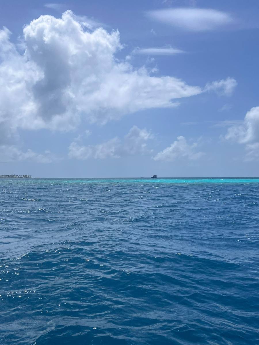 Reef channel where shallows meet deep water